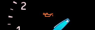 A close up of a vehicle's oil pressure warning light